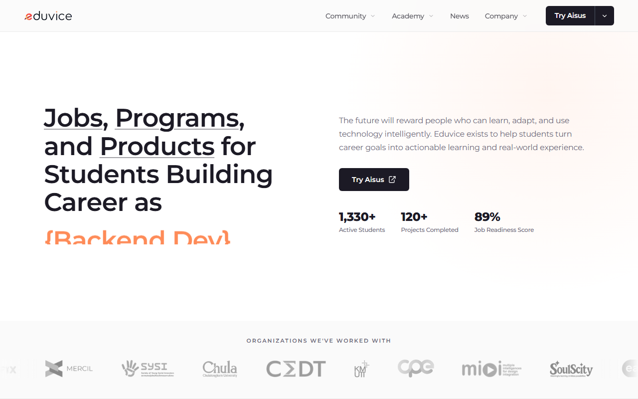 Eduvice website